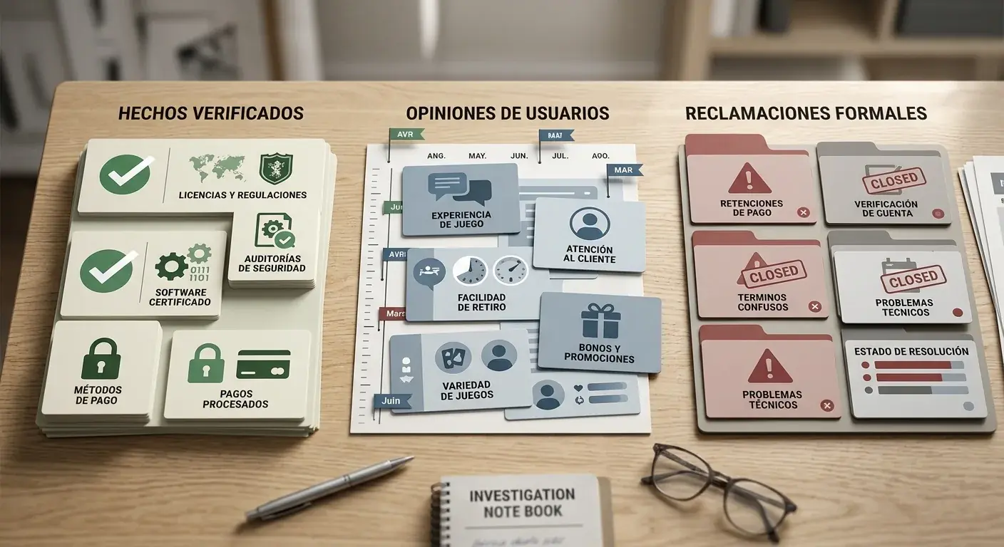 Matriz editorial para separar hechos, opiniones y reclamaciones sobre Kingmaker